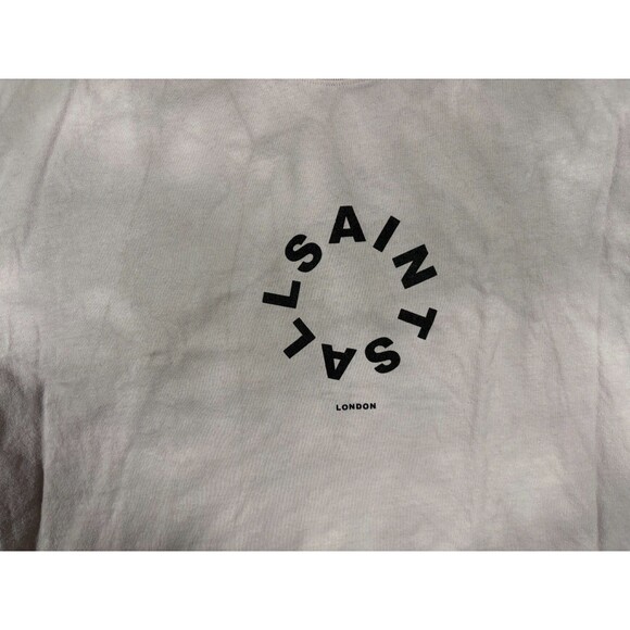 ALLSAINTS London Pink Tie Dye Tierra Oversized Crew Logo T-Shirt Tee Mens Sz XL - Picture 4 of 12